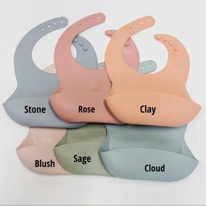 Silicone baby feeding bibs